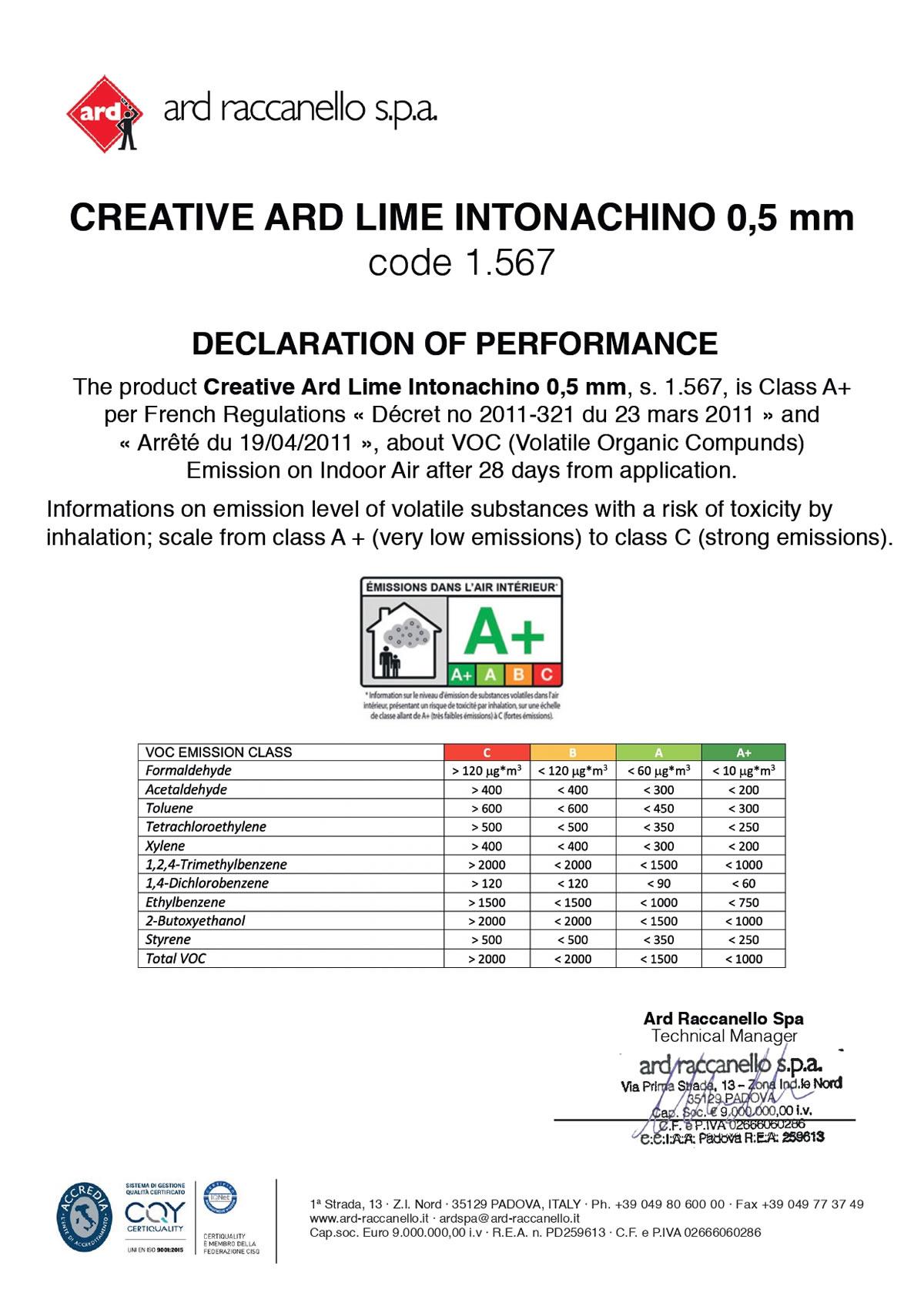 class a+_ard lime intonachino 茵泰纳