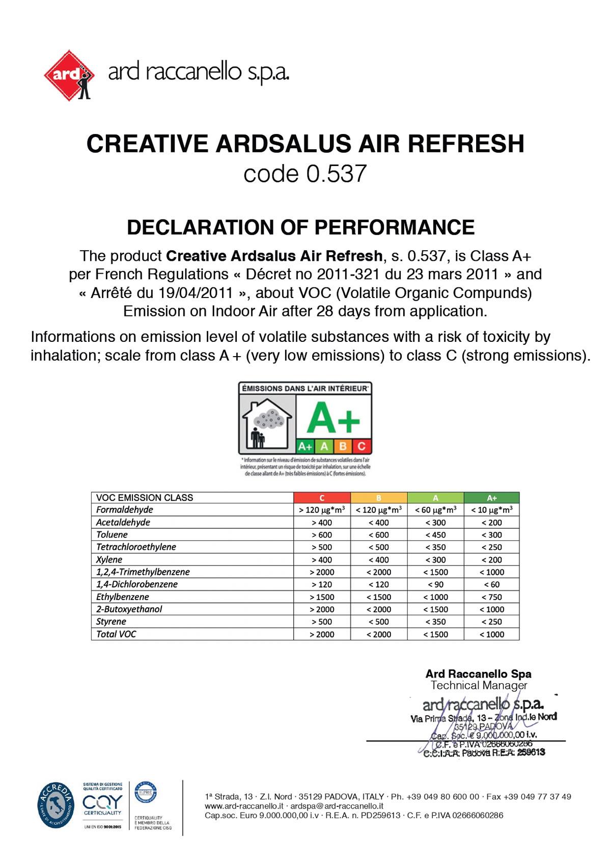 class a+_ardsalus air refresh瑞夫斯